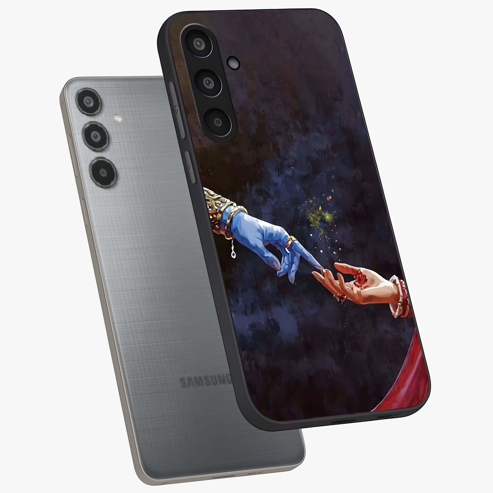 Divine Touch Eternal Glass Case displayed in angled mockup highlighting elegant divine inspired design with calm aesthetic style.