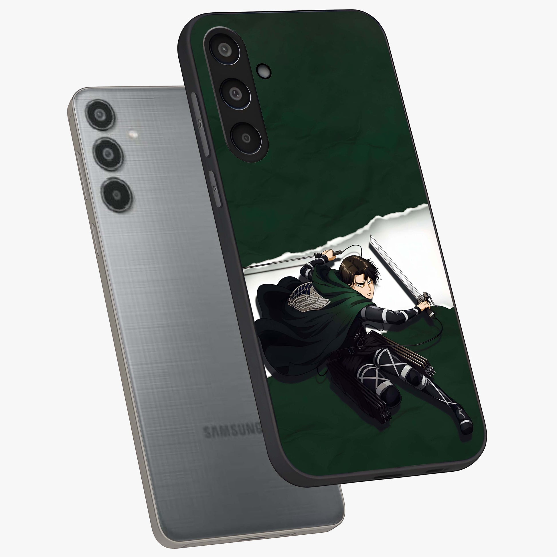 Emerald War Vanguard Glass Case displayed in angled mockup highlighting intense battle inspired design with emerald tone aesthetic.