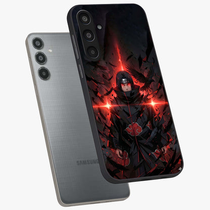 Focused Blade Discipline Glass Case displayed in angled mockup highlighting clean minimal text artwork with modern aesthetic style.