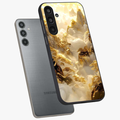 Gates Of Illumination Glass Case displayed in angled mockup highlighting radiant portal inspired design with fantasy aesthetic.