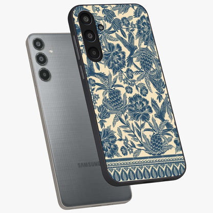 Heirloom Wild Bloom Glass Case displayed in angled mockup highlighting botanical bloom design with classic aesthetic style.