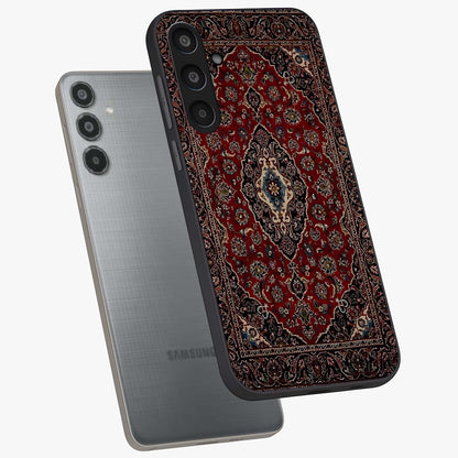 Heritage Carpet Royale Glass Case displayed in angled mockup highlighting intricate royal carpet design with heritage aesthetic.