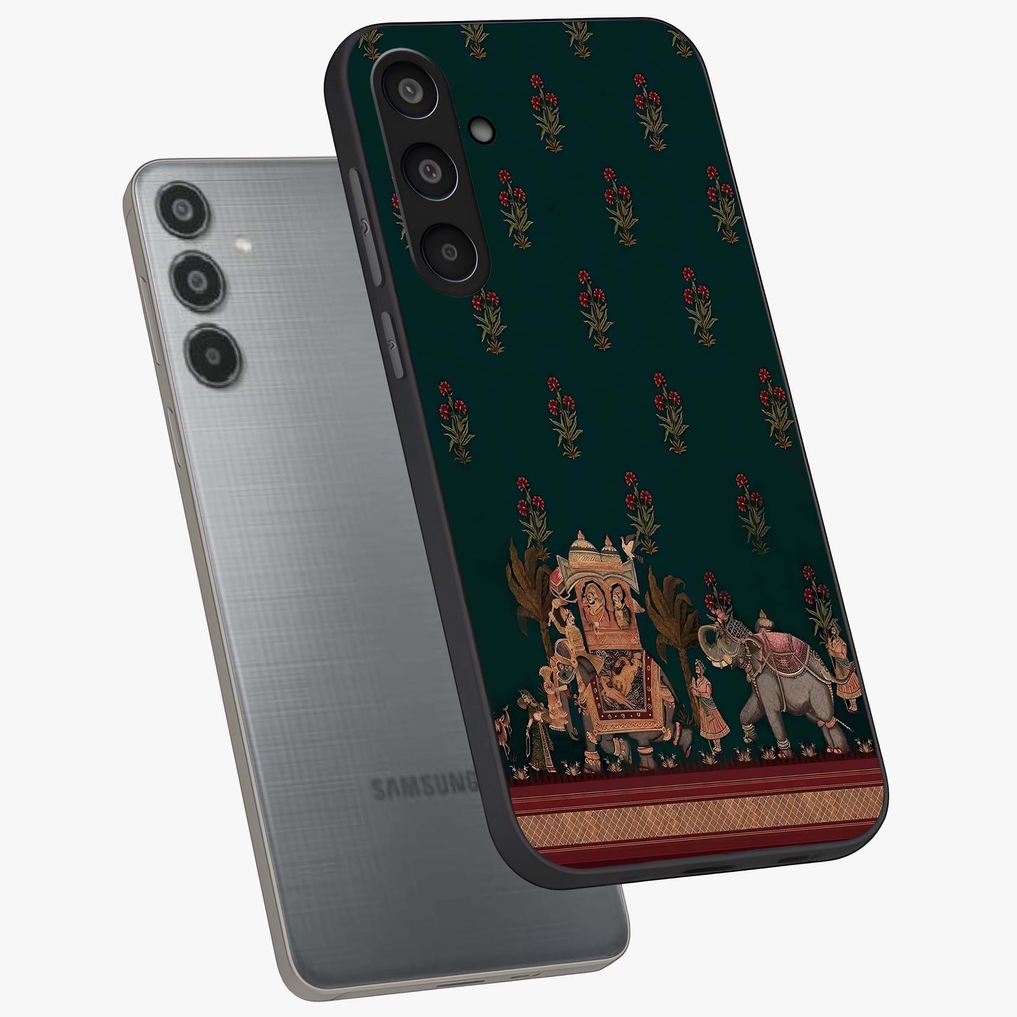 Macmerise Glass Case displayed in angled mockup highlighting trendy graphic design with sleek aesthetic style.
