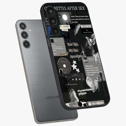 Midnight Love Echo Glass Case displayed in angled mockup highlighting elegant love inspired design with deep aesthetic style.