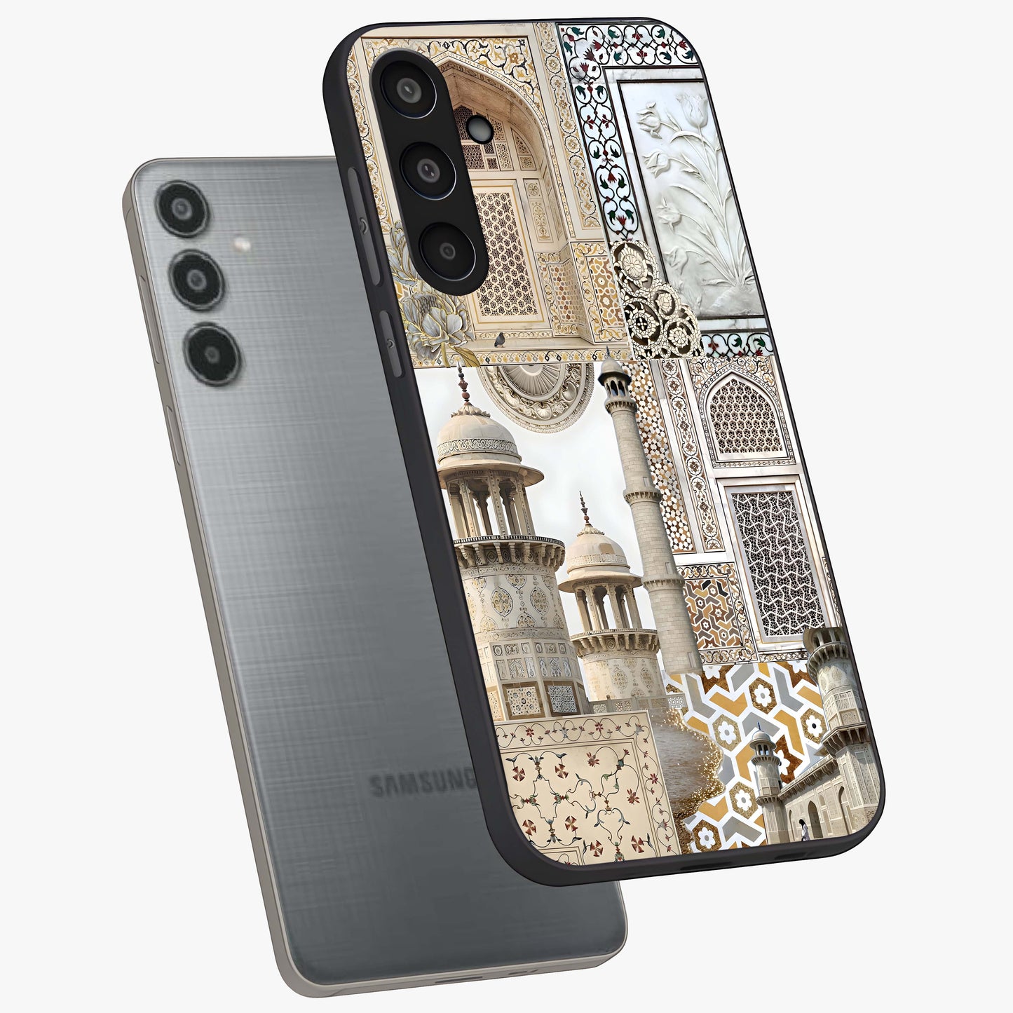 Mughal Marble Legacy Glass Case displayed in angled mockup highlighting elegant heritage marble artwork with royal aesthetic.