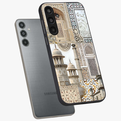 Mughal Marble Legacy Glass Case displayed in angled mockup highlighting elegant heritage marble artwork with royal aesthetic.