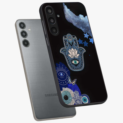 Mystic Hand Aura Glass Case displayed in angled mockup highlighting magical aura design with spiritual aesthetic style.