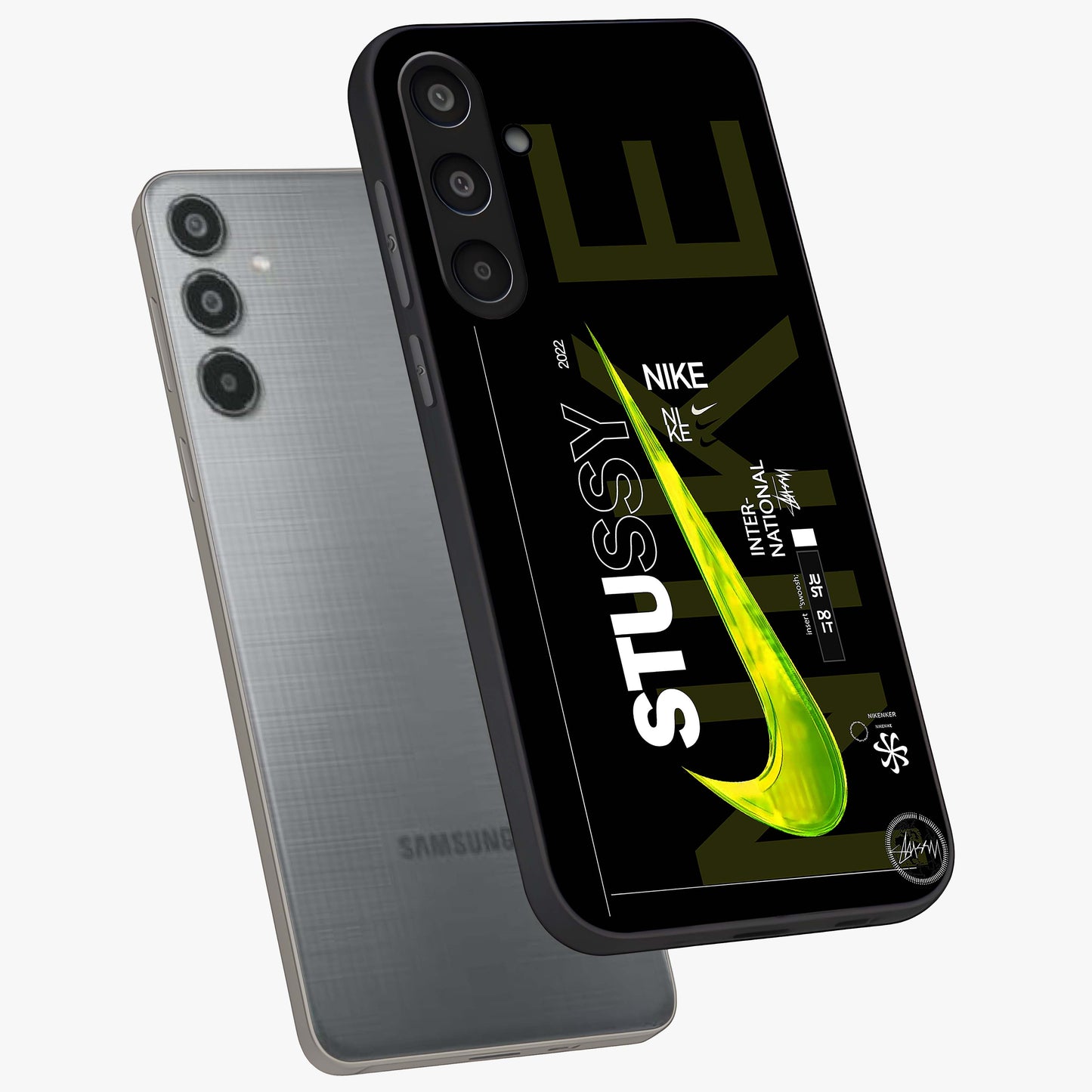 Neon Street Edition Glass Case displayed in angled mockup highlighting vibrant urban design with bold street aesthetic.