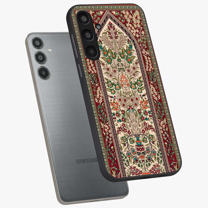 Persian Inspired Glass Case displayed in angled mockup highlighting intricate traditional design with elegant cultural aesthetic.