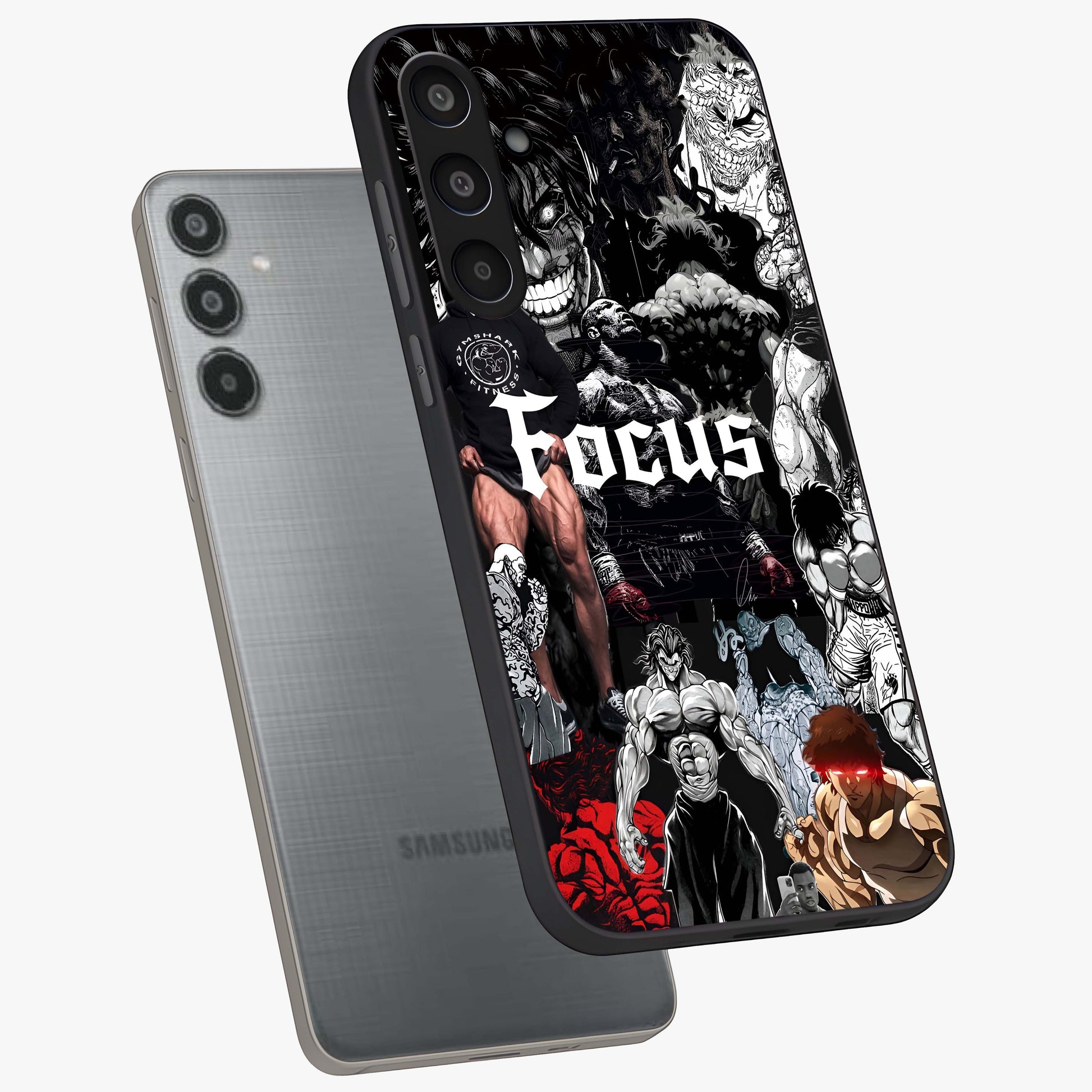 Relentless Power Focus Glass Case displayed in angled mockup highlighting bold statement design with modern aesthetic style.