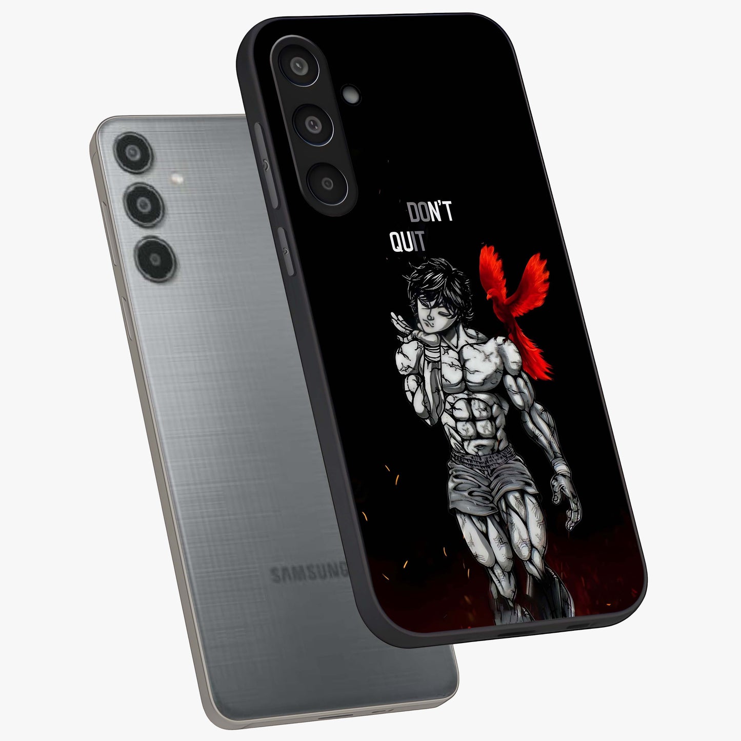 Rise Beyond Limits Glass Case displayed in angled mockup highlighting inspiring message design with modern aesthetic style.
