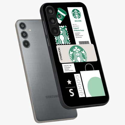 Starbucks Mocha Glass Case displayed in angled mockup highlighting stylish mocha themed design with cozy café aesthetic.