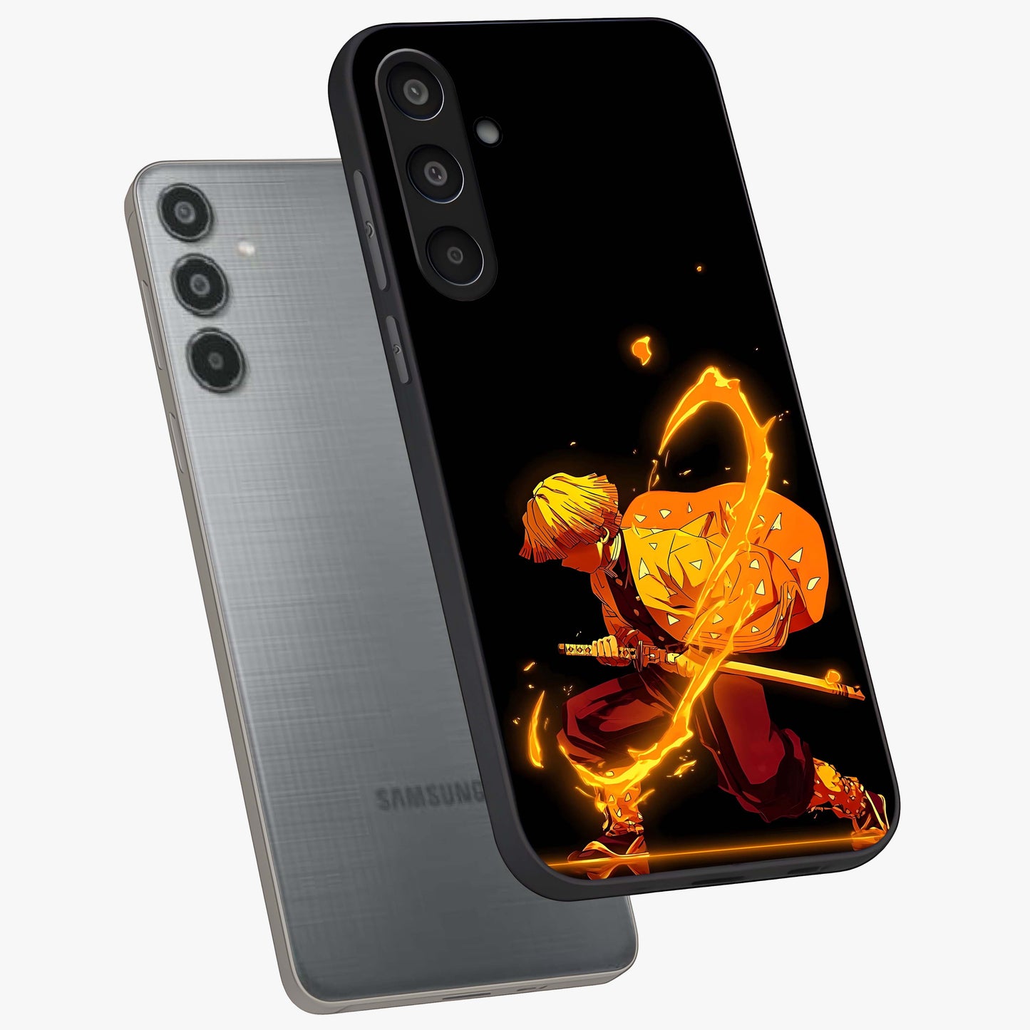Thunder Flame Execution Glass Case displayed in angled mockup highlighting dramatic fire themed design with intense fantasy aesthetic.