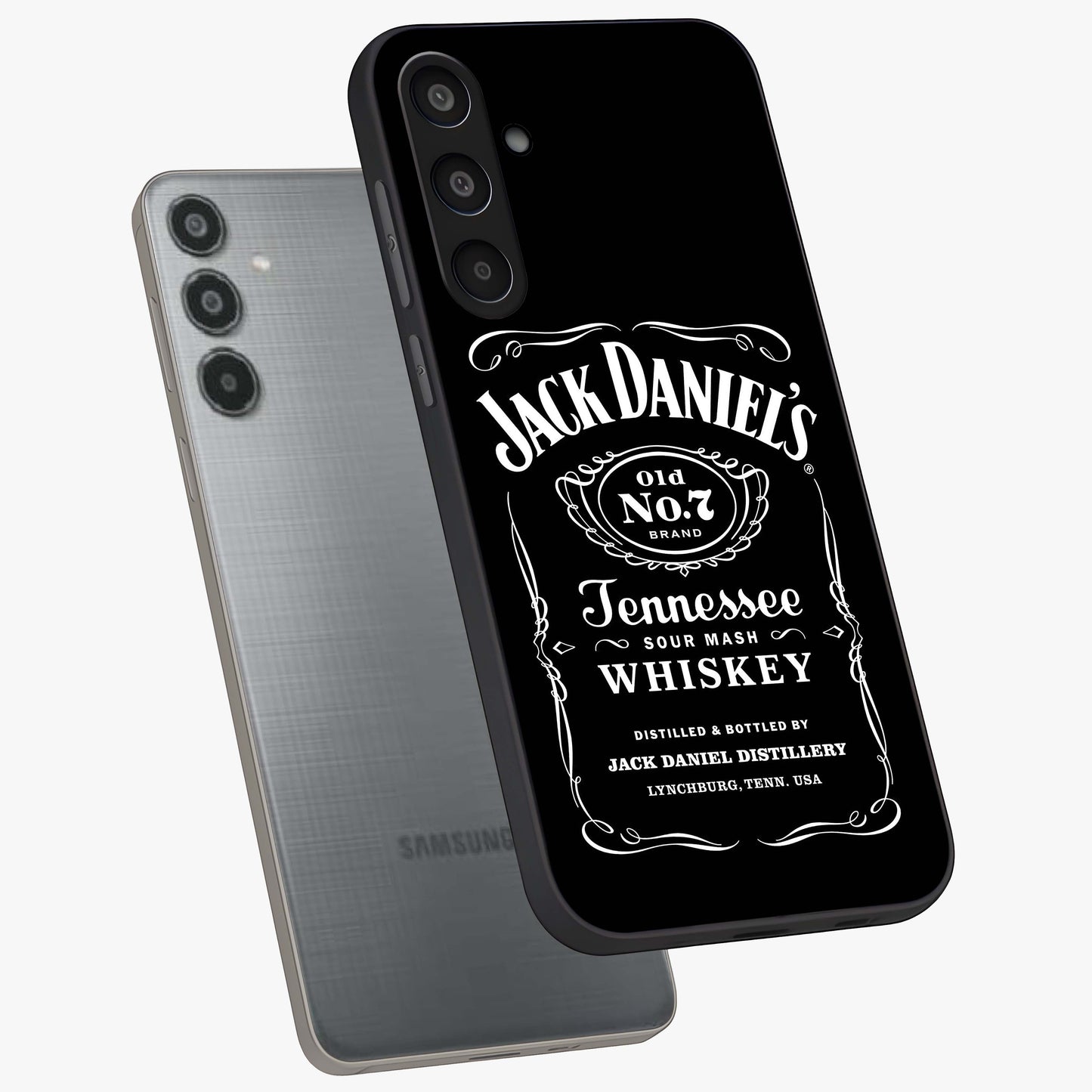 Vintage Whiskey Heritage Glass Case displayed in angled mockup highlighting retro beverage themed design with heritage aesthetic.