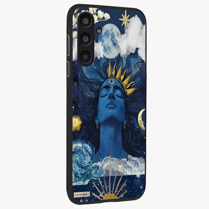 Aesthetic Lord Shiva Glass Case upright view showcasing powerful Lord Shiva artwork with devotional theme.