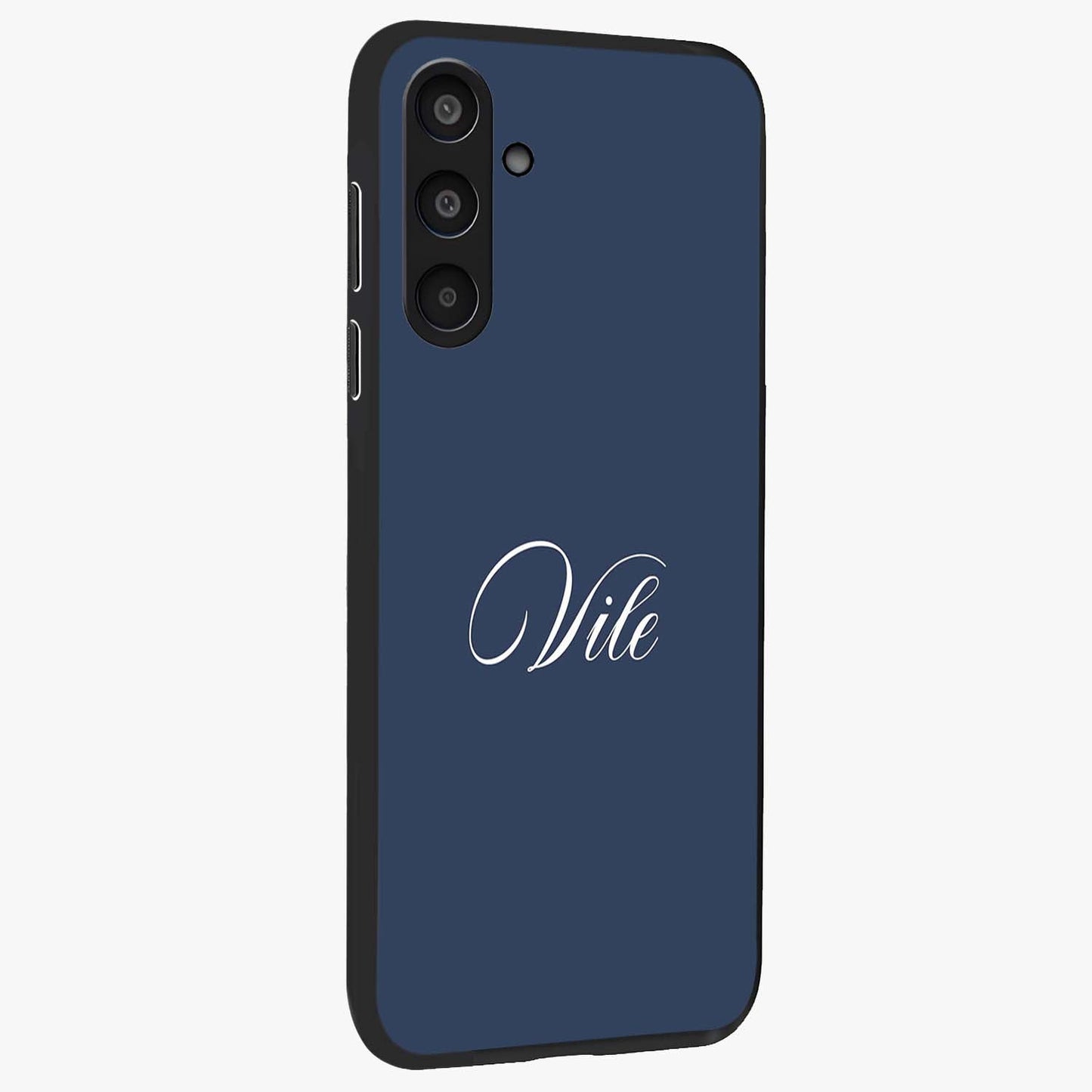Blue Vintage Floral Pattern Glass Case displayed in angled mockup highlighting classic blue floral pattern and retro aesthetic design.