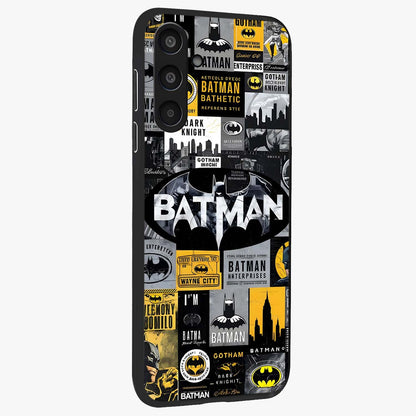 Knight Gotham Rise Glass Case upright view showcasing bold vigilante themed artwork with gothic city vibe.