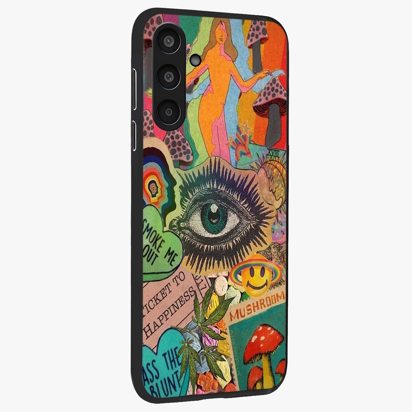 Mystic Eye Wonderland Glass Case upright view showcasing symbolic eye artwork with mysterious fantasy theme.