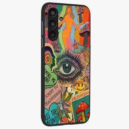 Mystic Eye Wonderland Glass Case upright view showcasing symbolic eye artwork with mysterious fantasy theme.