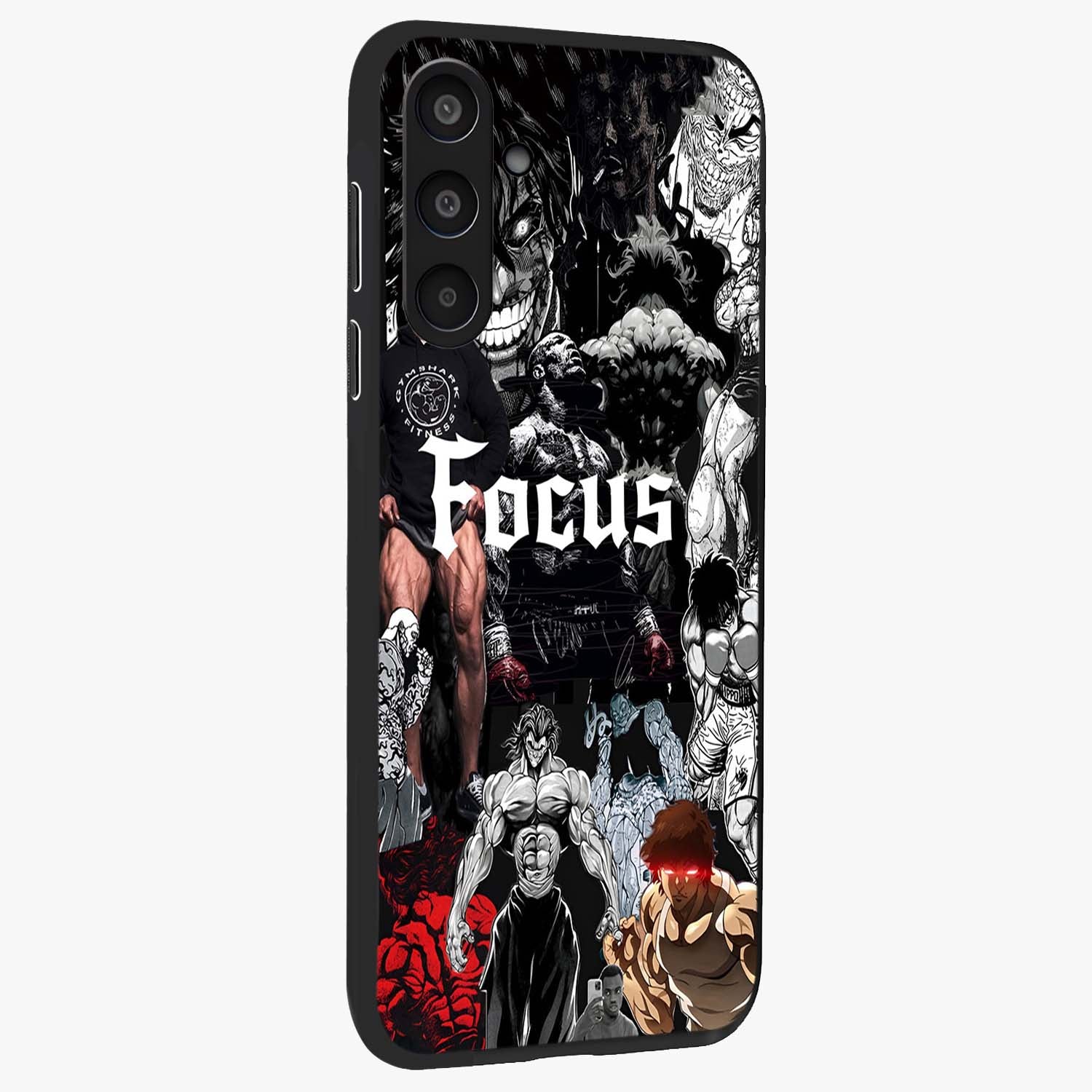 Relentless Power Focus Glass Case upright view showcasing strong inspirational artwork with powerful focus theme.