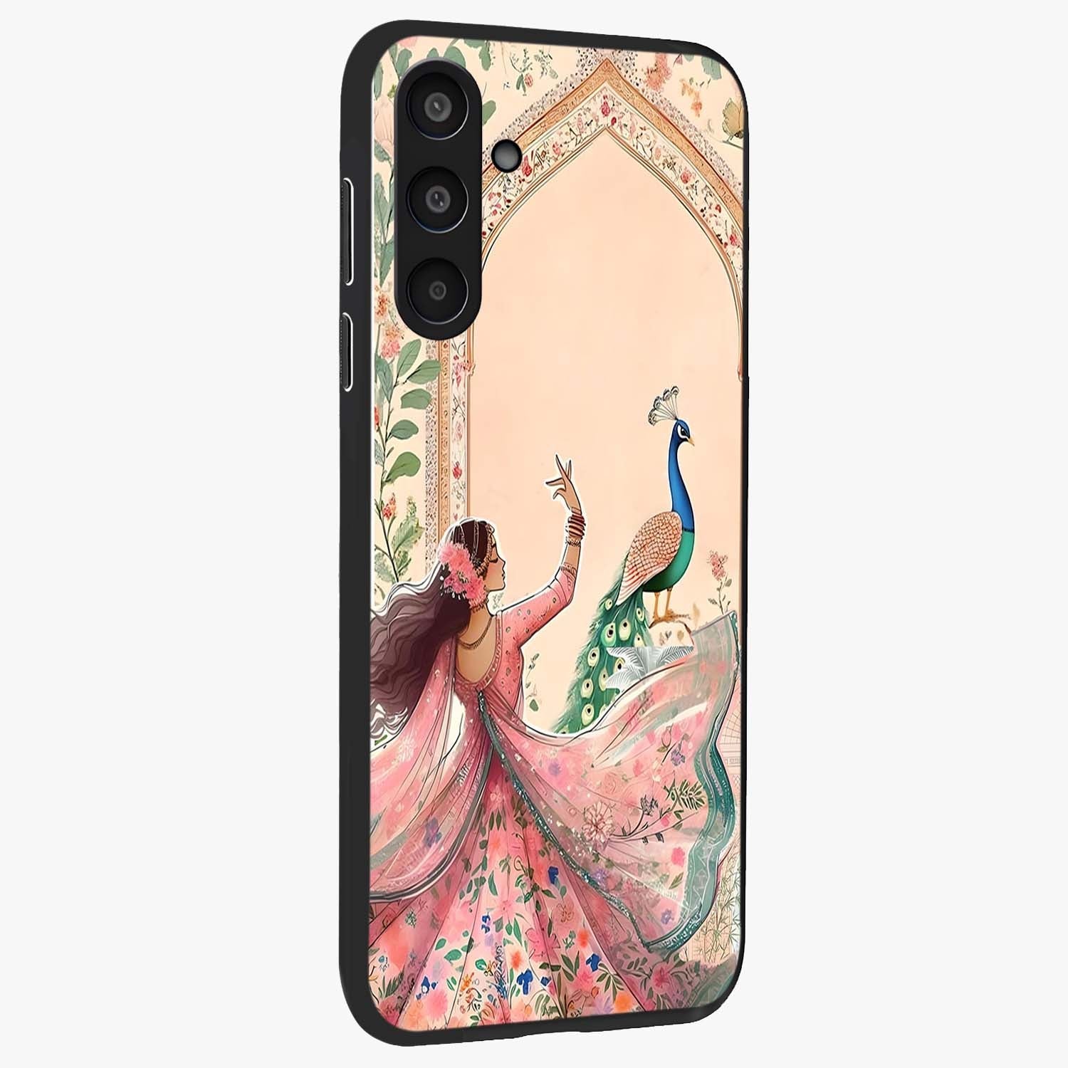 Royal Grace Muse Glass Case upright view showcasing stylish artistic artwork with sophisticated royal theme.