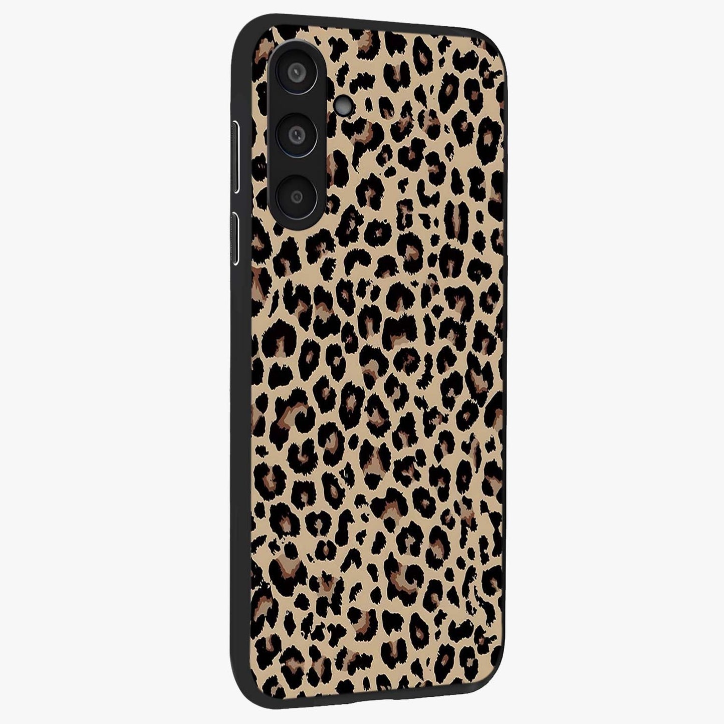 Savage Chic Pattern Glass Case upright view showcasing trendy decorative artwork with edgy fashion theme.