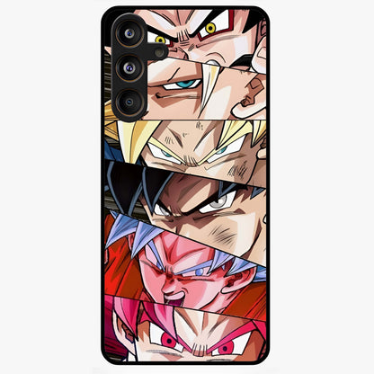Anime Character Glass Case showing flat back view with vibrant anime artwork and glossy glass finish.