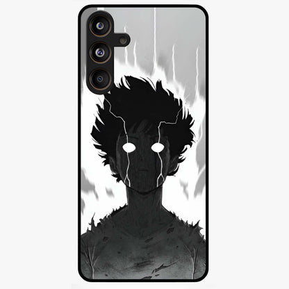 Awakened Inner Rage Glass Case showing flat back view with intense artistic artwork and glossy glass finish.