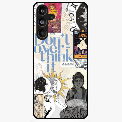 Ethereal Thoughts Glass Case showing flat back view with dreamy artistic artwork and glossy glass finish.