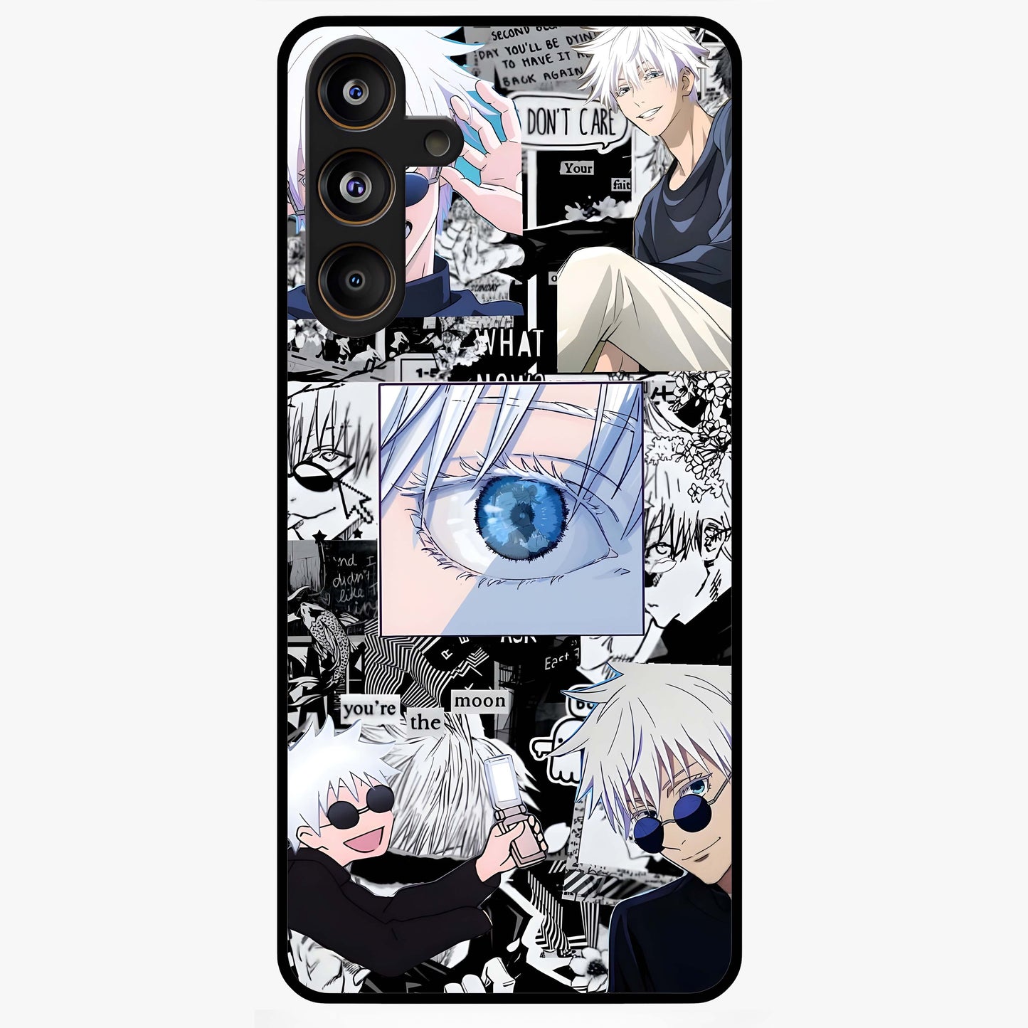 Infinity Sorcerer Chaos Glass Case showing flat back view with mystical sorcerer themed artwork and glossy glass finish.