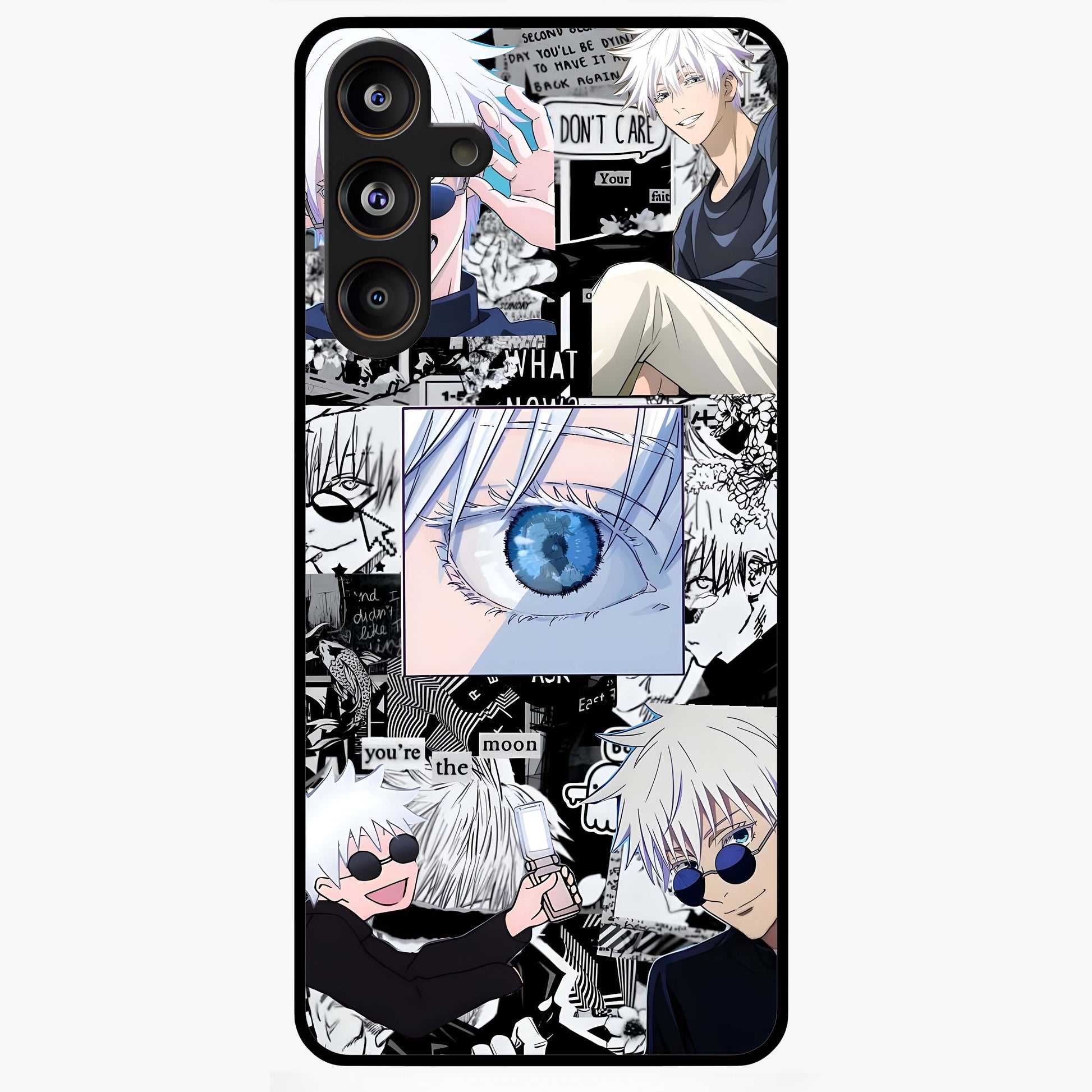 Infinity Sorcerer Chaos Glass Case showing flat back view with mystical sorcerer themed artwork and glossy glass finish.