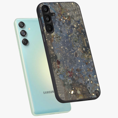 Aesthetic Astrolophia Glass Case displayed in angled mockup highlighting artistic aesthetic elements and smooth glass surface.