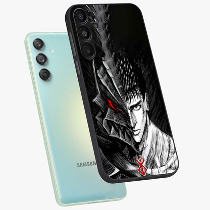 Berserker Blood Oath Glass Case displayed in angled mockup highlighting dark fantasy graphic design and powerful theme.