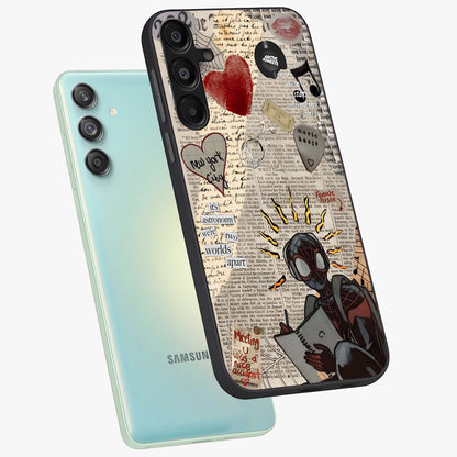 City Dream Sketch Glass Case displayed in angled mockup highlighting minimal city illustration with aesthetic sketch style.