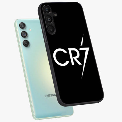 Cr7 Elite Strike Glass Case displayed in angled mockup highlighting powerful sports graphic with bold athletic theme.