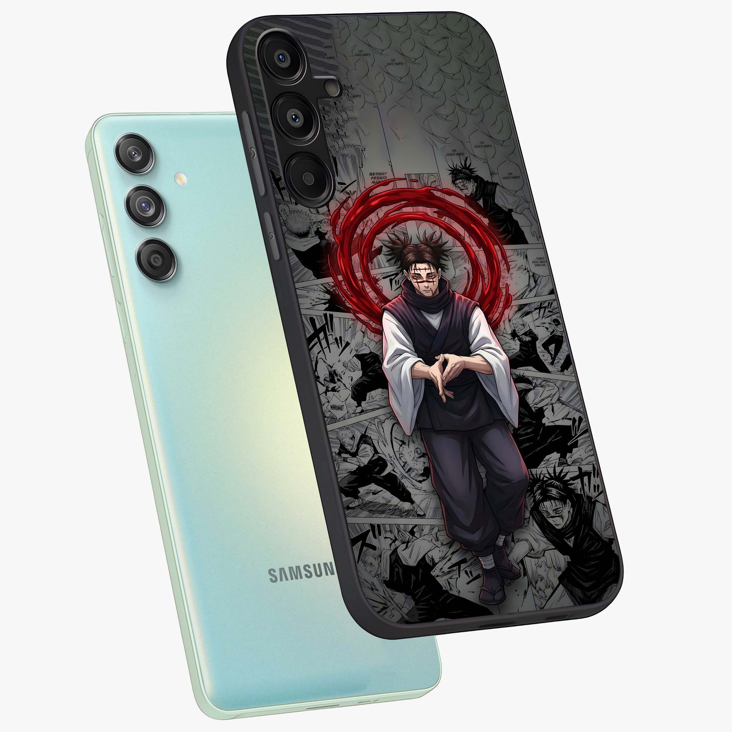 Cursed Ritual Ascension Glass Case displayed in angled mockup highlighting mystical ritual illustration with supernatural aesthetic.