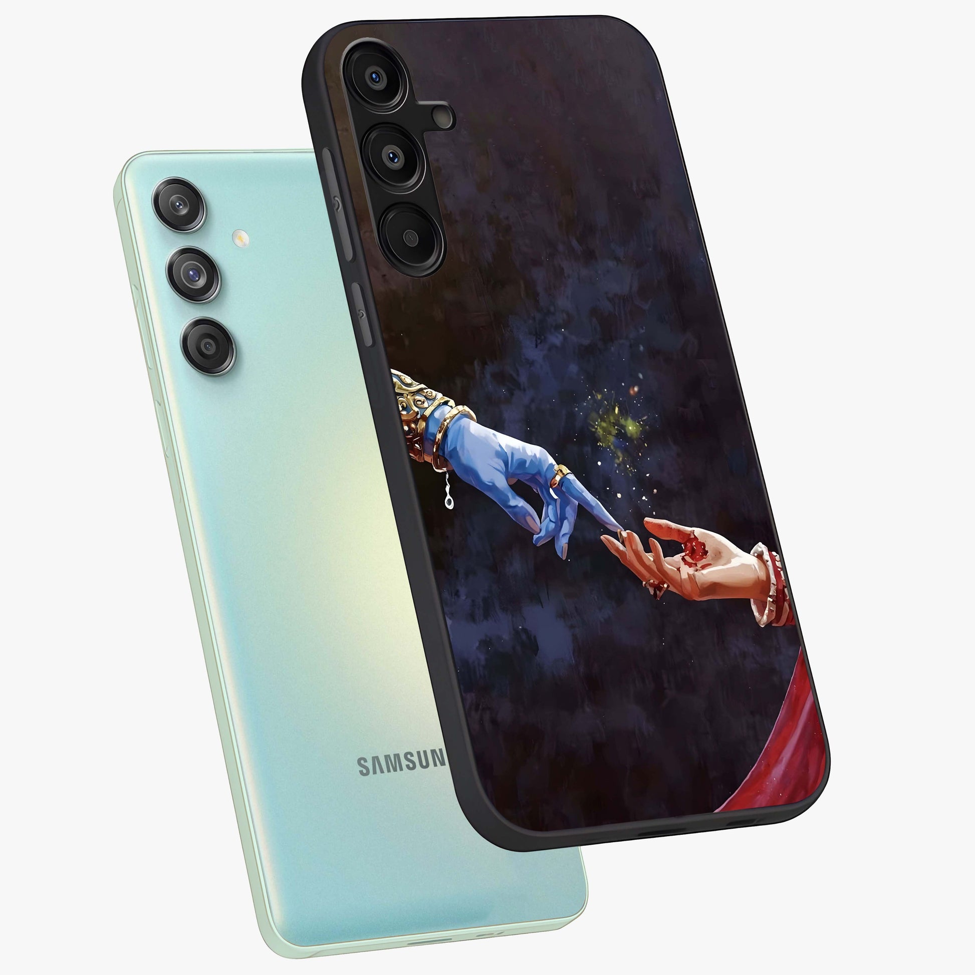 Divine Touch Eternal Glass Case displayed in angled mockup highlighting elegant divine inspired design with calm aesthetic style.