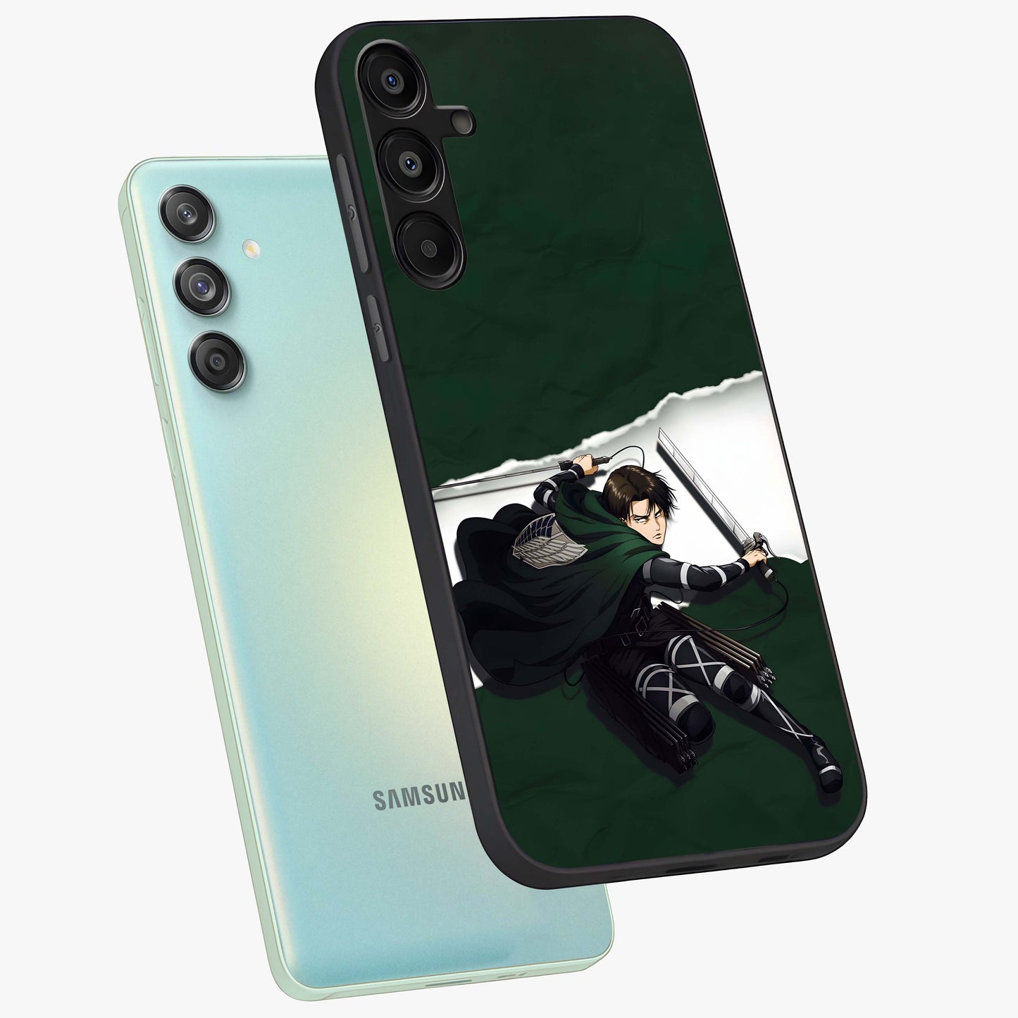 Emerald War Vanguard Glass Case displayed in angled mockup highlighting intense battle inspired design with emerald tone aesthetic.