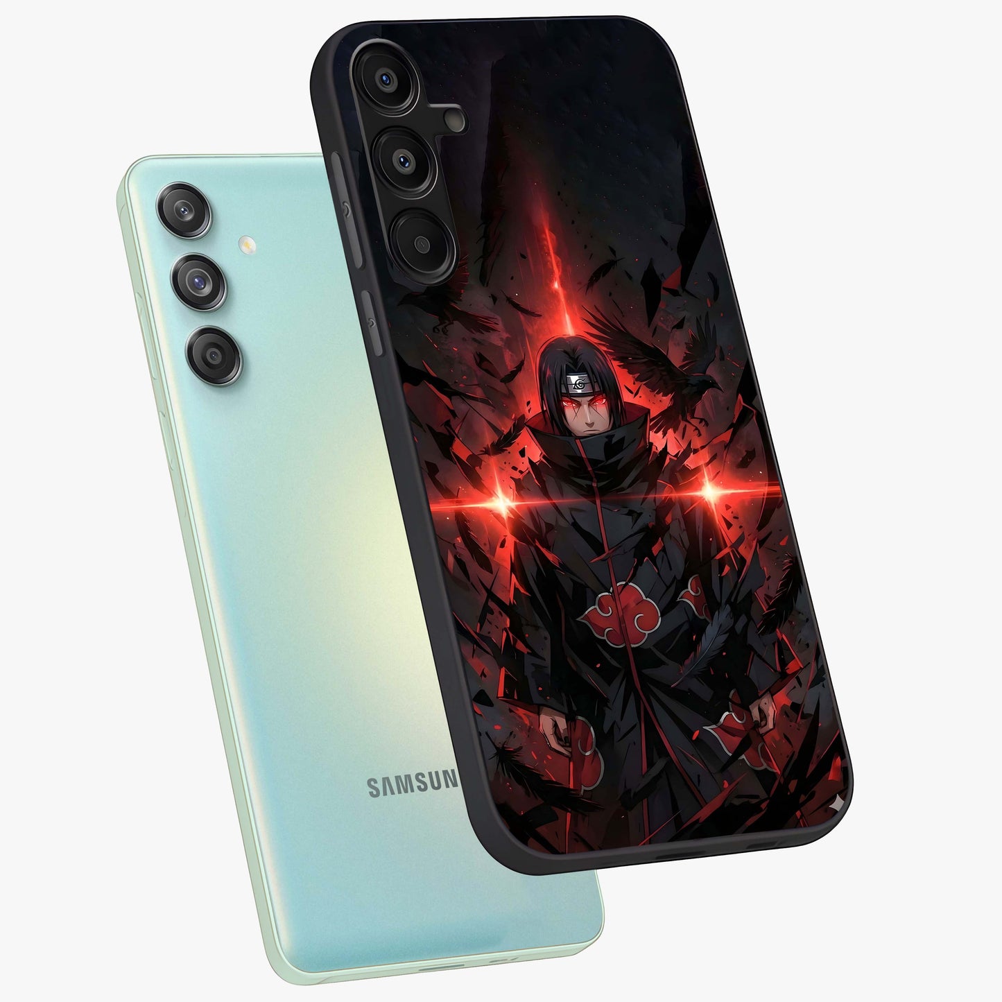 Focused Blade Discipline Glass Case displayed in angled mockup highlighting clean minimal text artwork with modern aesthetic style.