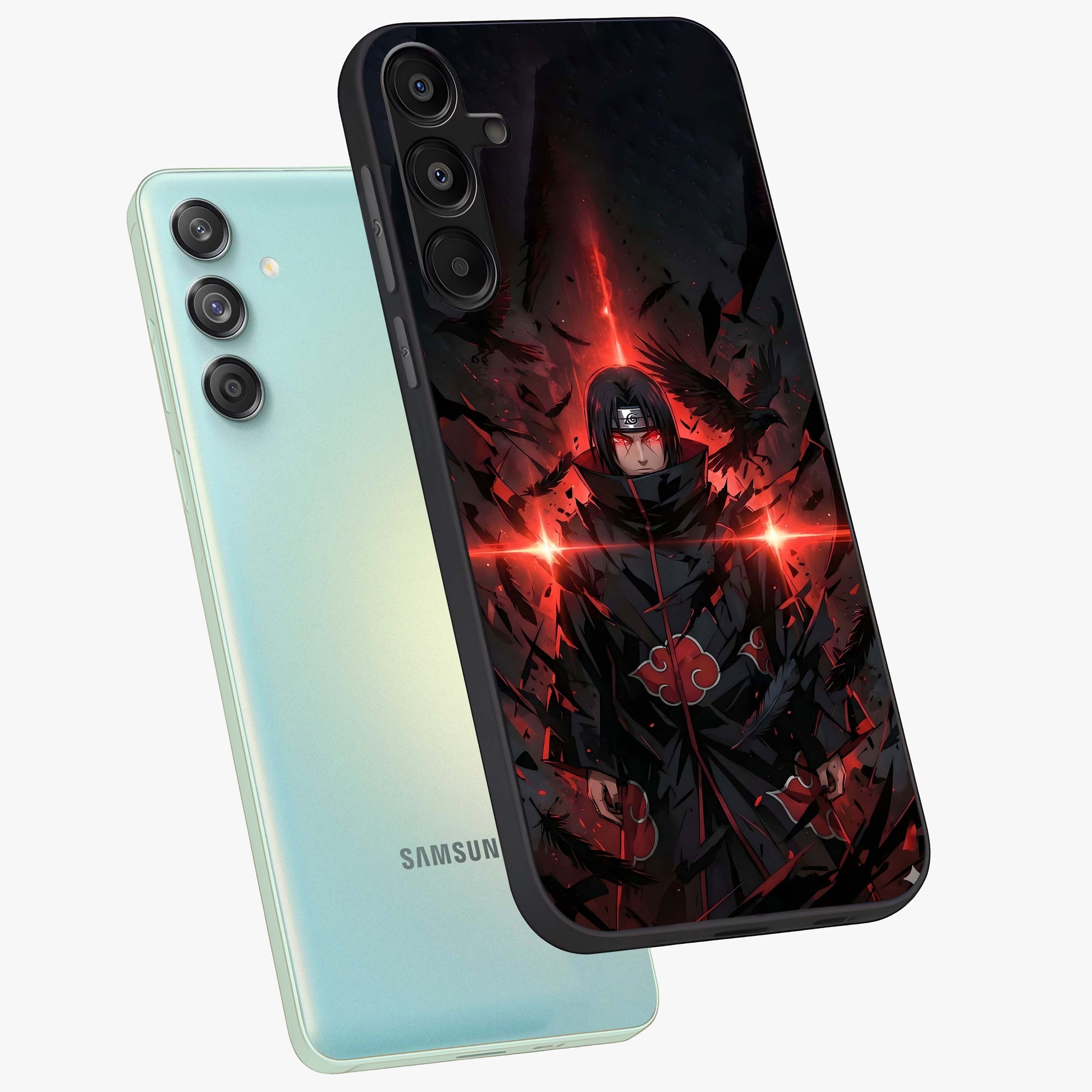 Focused Blade Discipline Glass Case displayed in angled mockup highlighting clean minimal text artwork with modern aesthetic style.