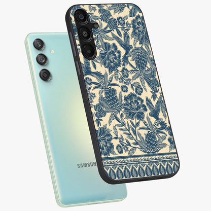 Heirloom Wild Bloom Glass Case displayed in angled mockup highlighting botanical bloom design with classic aesthetic style.