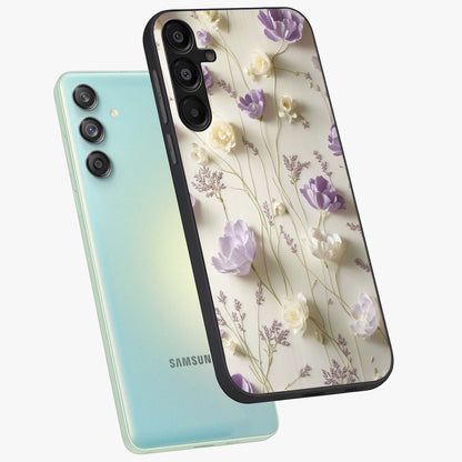 Lilac Breeze Harmony Glass Case displayed in angled mockup highlighting calm lilac breeze design with soothing aesthetic style.