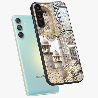 Mughal Marble Legacy Glass Case displayed in angled mockup highlighting elegant heritage marble artwork with royal aesthetic.