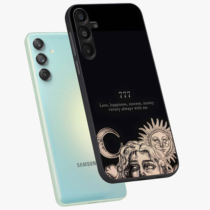 Mystic Victory Aura Glass Case displayed in angled mockup highlighting energetic aura design with bold mystical aesthetic.