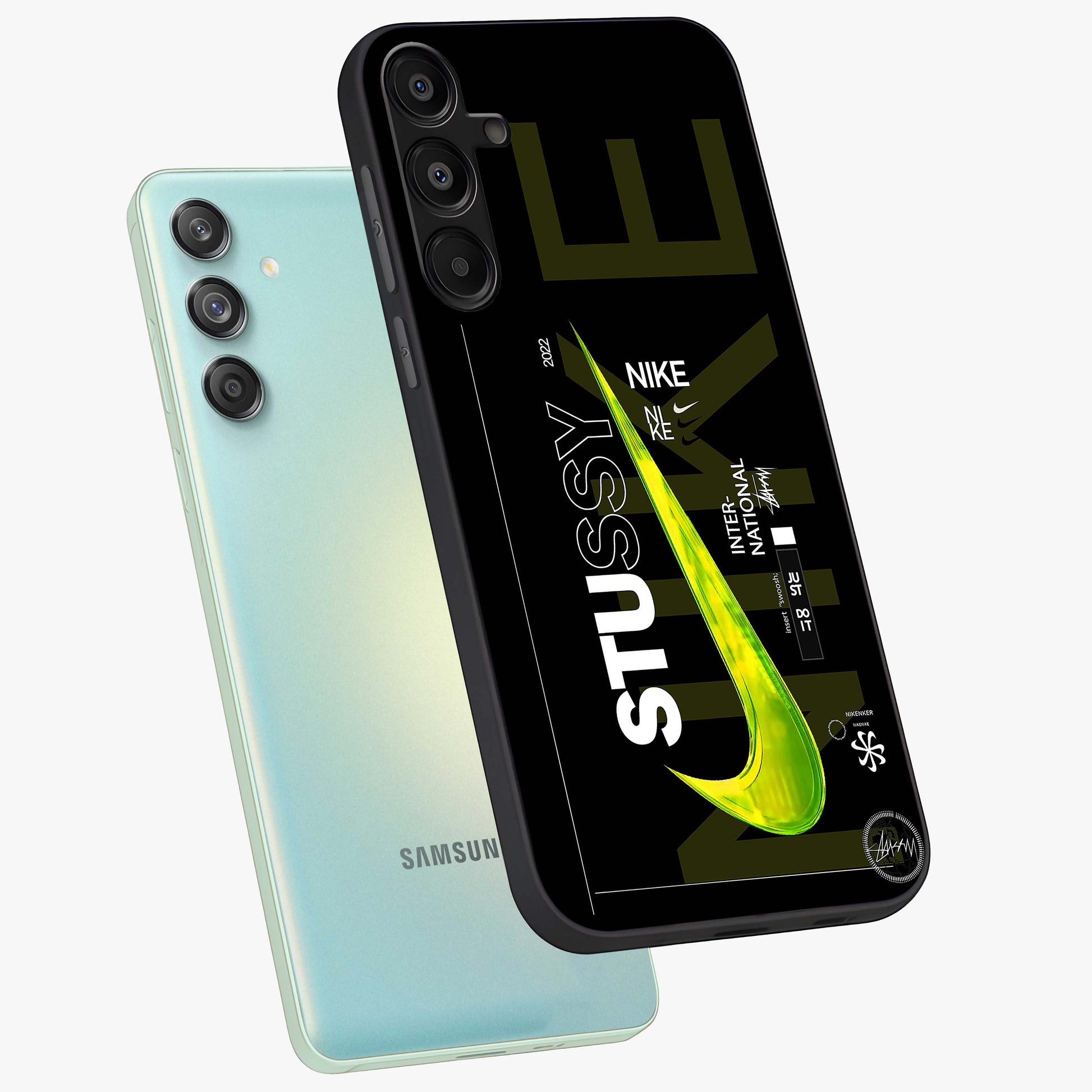 Neon Street Edition Glass Case displayed in angled mockup highlighting vibrant urban design with bold street aesthetic.