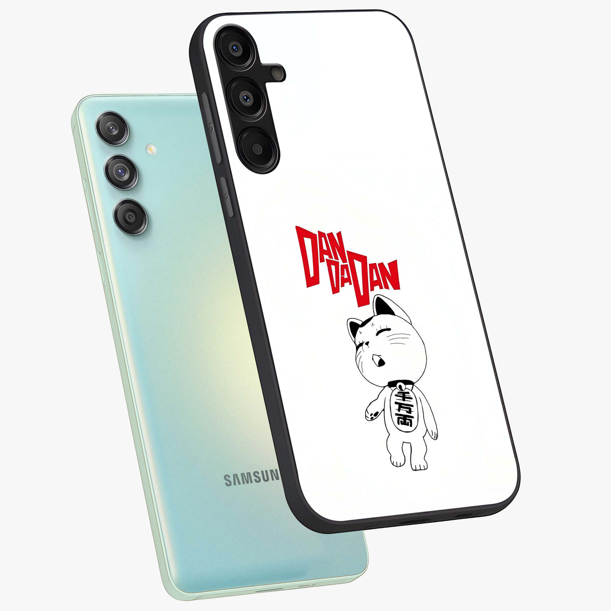 Playful Spirit Charm Glass Case displayed in angled mockup highlighting lively decorative design with playful aesthetic style.