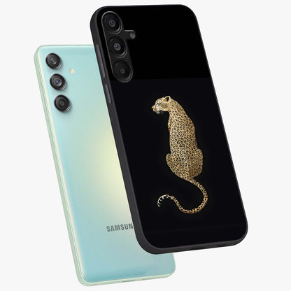 Regal Leopard Glass Case displayed in angled mockup highlighting powerful animal illustration with stylish wild aesthetic.