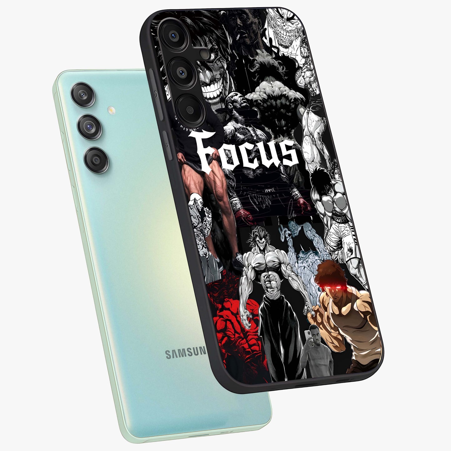 Relentless Power Focus Glass Case displayed in angled mockup highlighting bold statement design with modern aesthetic style.