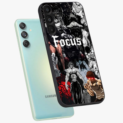 Relentless Power Focus Glass Case displayed in angled mockup highlighting bold statement design with modern aesthetic style.