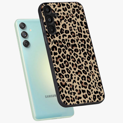 Savage Chic Pattern Glass Case displayed in angled mockup highlighting bold fashion inspired design with chic aesthetic.